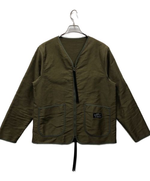 uniform experiment（ユニフォームエクスペリメント）uniform experiment (ユニフォームエクスペリメント) WASHED ZIP LINER BLOUSON オリーブ サイズ:2の古着・服飾アイテム