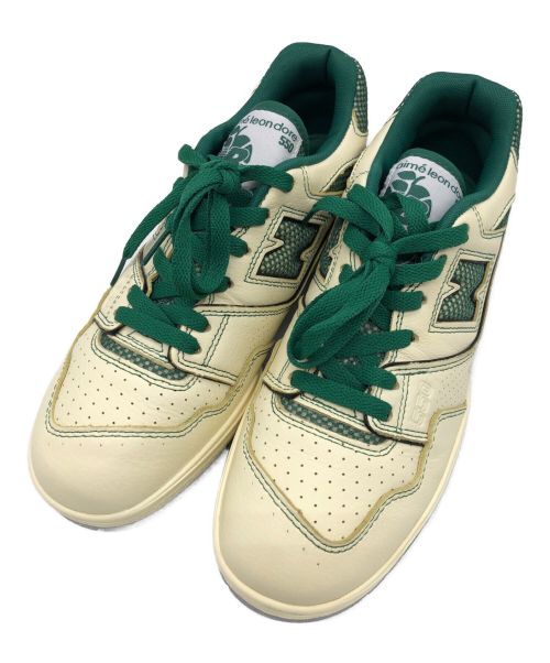 NEW BALANCE（ニューバランス）NEW BALANCE (ニューバランス) Aime Leon Dore (エメ レオン ドレ) スニーカー BB550AY1 ベージュ×グリーン サイズ:26.5ｃｍの古着・服飾アイテム