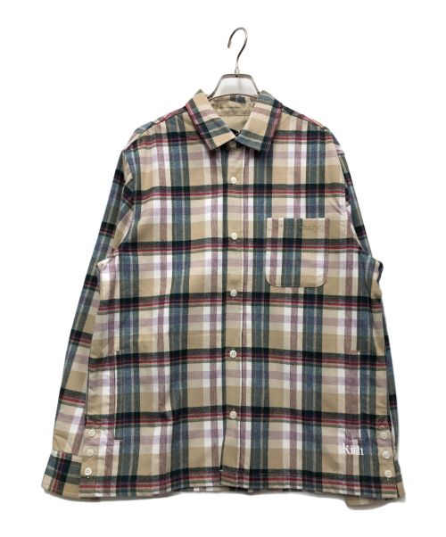 KITH（キス）KITH (キス) Brushed Flannel Ginza Shirt ベージュ サイズ:M 未使用品の古着・服飾アイテム