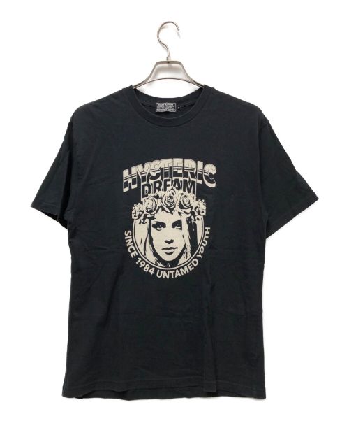 Hysteric Glamour（ヒステリックグラマー）Hysteric Glamour (ヒステリックグラマー) プリントTシャツ ブラック サイズ:Mの古着・服飾アイテム