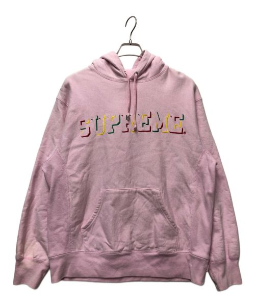 SUPREME（シュプリーム）SUPREME (シュプリーム) ドロップシャドウフーデッドスウェット ピンク サイズ:Sの古着・服飾アイテム