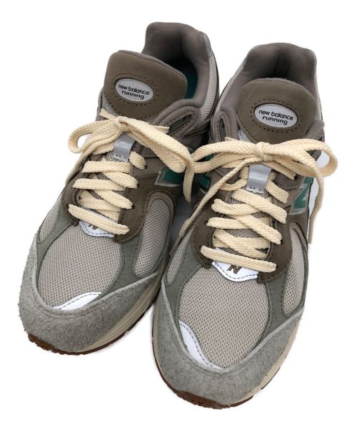 NEW BALANCE（ニューバランス）NEW BALANCE (ニューバランス) ATMOS (アトモス) スニーカー ベージュ×グリーン サイズ:26の古着・服飾アイテム