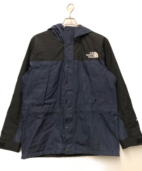 THE NORTH FACE（ザ ノース フェイス）THE NORTH FACE (ザ ノース フェイス) マウンテンライトデニムジャケット インディゴ×ブラック サイズ:XLの古着・服飾アイテム