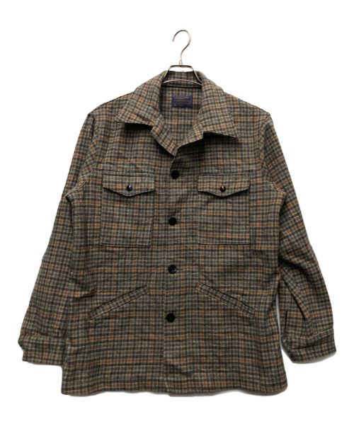 PENDLETON（ペンドルトン）PENDLETON (ペンドルトン) 70'sウールジャケット グレー×ブラウン サイズ:Lの古着・服飾アイテム