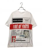 LOEWEロエベ）の古着「Fire of Youth Poster T-Shirt」｜ホワイト