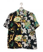 BEAMS×Sun Surfビームス×サンサーフ）の古着「アロハシャツ」｜ブラック×グリーン