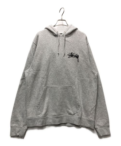 stussy（ステューシー）stussy (ステューシー) プルオーバーパーカー グレー サイズ:Lの古着・服飾アイテム