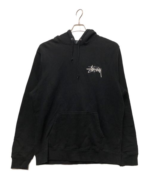 stussy（ステューシー）stussy (ステューシー) プルオーバーフードフーディー ブラック サイズ:Lの古着・服飾アイテム