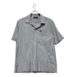 FRED PERRY（フレッドペリー）の古着「FINE STRIPE POCKET SHIRT」｜ライトブルー