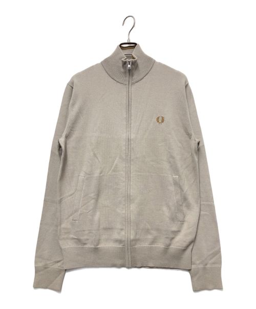 FRED PERRY（フレッドペリー）FRED PERRY (フレッドペリー) ジップスルーカーディガン ベージュ サイズ:M 未使用品の古着・服飾アイテム