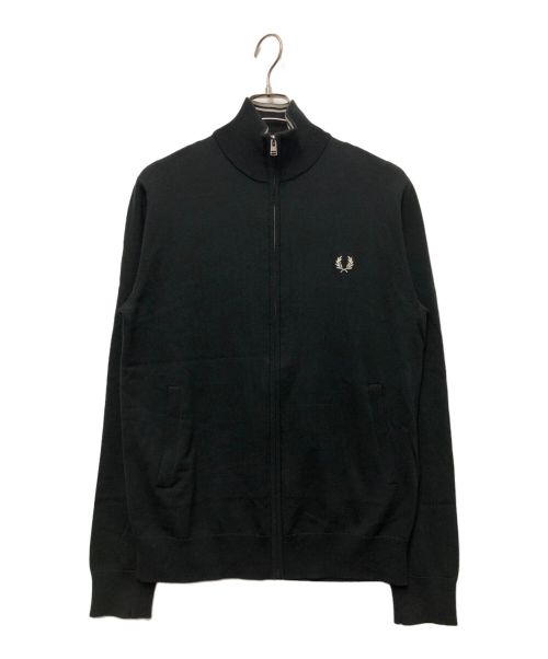 FRED PERRY（フレッドペリー）FRED PERRY (フレッドペリー) ニットジップスルーカーディガン ブラック サイズ:Mの古着・服飾アイテム