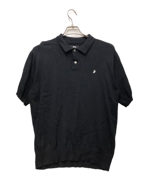 stussy（ステューシー）stussy (ステューシー) CLASSIC SS POLO SWEATER ブラック サイズ:Lの古着・服飾アイテム