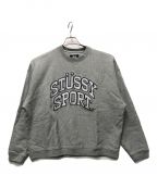 stussyステューシー）の古着「SPORTロゴスウェット」｜グレー