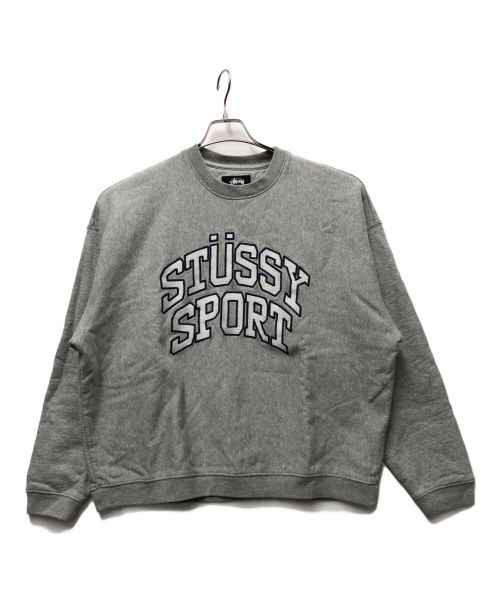 stussy（ステューシー）stussy (ステューシー) SPORTロゴスウェット グレー サイズ:Mの古着・服飾アイテム