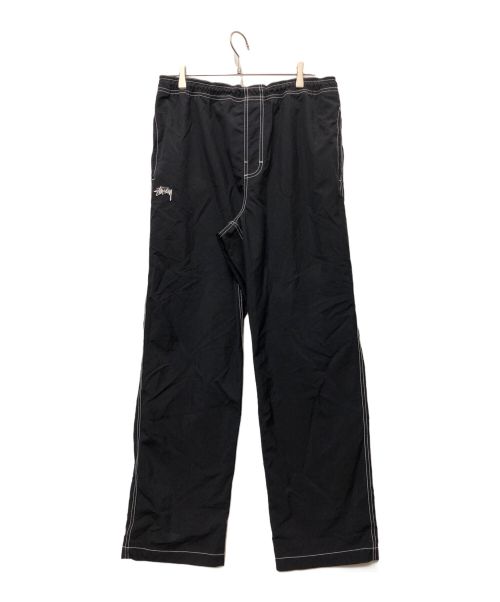 stussy（ステューシー）stussy (ステューシー) NYLON FOLSOM BEACH PANT ブラック サイズ:Mの古着・服飾アイテム