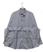 FreshServiceフレッシュサービス）の古着「Dry Oxford Flap Pocket L/S Shirt」｜ブルー