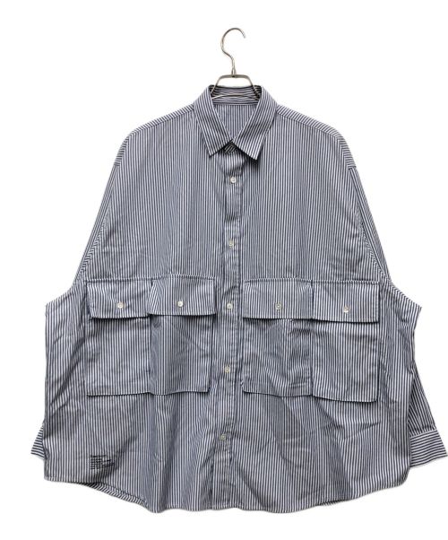 FreshService（フレッシュサービス）FreshService (フレッシュサービス) Dry Oxford Flap Pocket L/S Shirt ブルー サイズ:FREEの古着・服飾アイテム