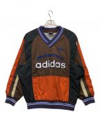 adidasアディダス）の古着「90'sナイロンプルオーバー」｜ブラウン×オレンジ