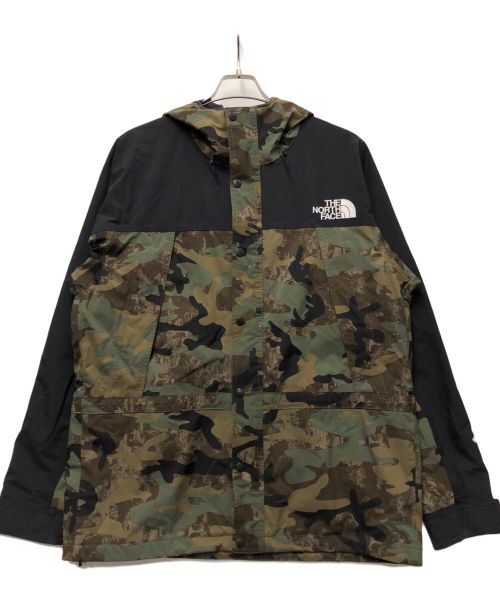 THE NORTH FACE（ザ ノース フェイス）THE NORTH FACE (ザ ノース フェイス) NOVELTY MOUNTAIN LIGHT JACKET グリーン×ブラック サイズ:XLの古着・服飾アイテム