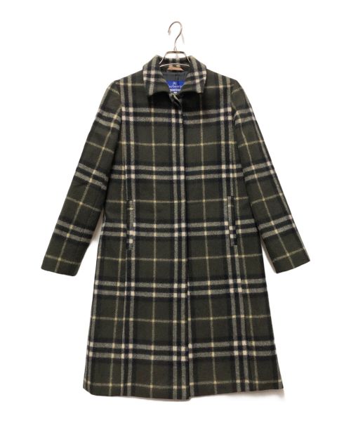 Burberry's（バーバリーズ）Burberry's (バーバリーズ) ウールステンカラーコート グリーン サイズ:38の古着・服飾アイテム