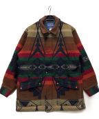 PENDLETONペンドルトン）の古着「ネイティブ柄ウールジャケット」｜ブラウン×マルチカラー