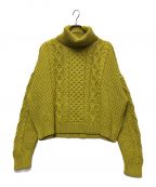 oldderby Knitwearオールドダービーニットウェア）の古着「タートルネックニット」｜マスタード