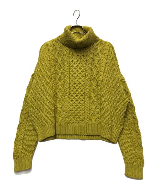 oldderby Knitwear（オールドダービーニットウェア）Oldderby Knitwear (オールドダービーニットウェア) タートルネックニット マスタード サイズ:Mの古着・服飾アイテム