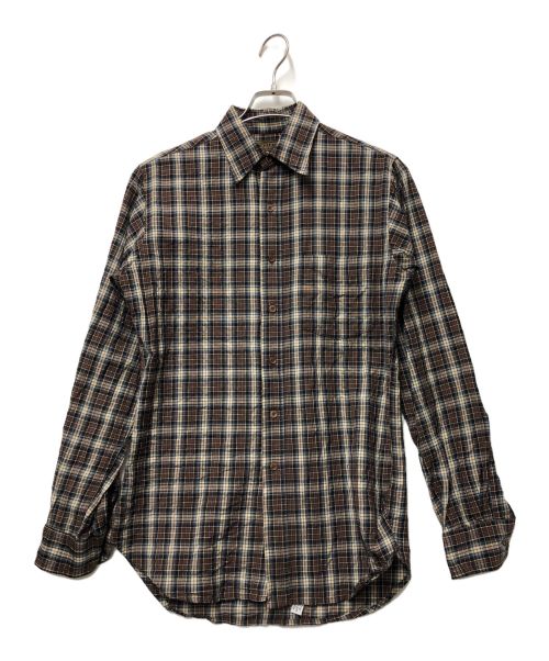 PENDLETON（ペンドルトン）PENDLETON (ペンドルトン) ウールチェックシャツ ブラウン×アイボリー サイズ:Sの古着・服飾アイテム