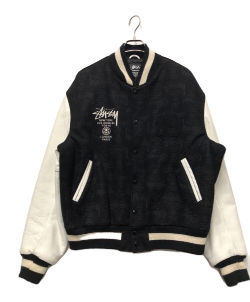 stussy（ステューシー）stussy (ステューシー) スタジャン ブラック サイズ:XLの古着・服飾アイテム