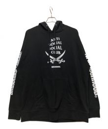 NEIGHBORHOOD×anti social social CLUB（ネイバーフッド×アンチソーシャルソーシャルクラブ）の古着「プルオーバーパーカー」｜ブラック