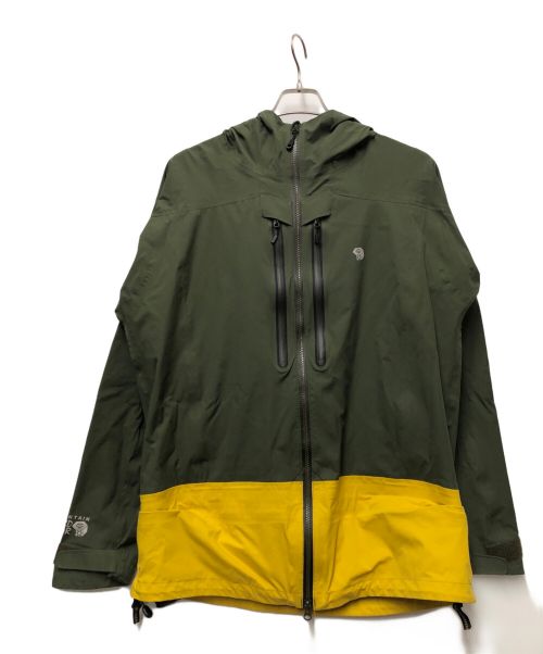 MOUNTAIN HARD WEAR（マウンテンハードウェア）MOUNTAIN HARD WEAR (マウンテンハードウェア) ドライステインジャケット グリーン×イエロー サイズ:XLの古着・服飾アイテム