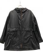 CULLNIクルニ）の古着「Faux Leather Layered half coat」｜ブラック