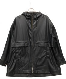 CULLNI（クルニ）の古着「Faux Leather Layered half coat」｜ブラック