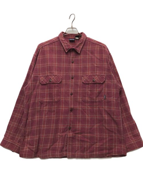 Patagonia（パタゴニア）Patagonia (パタゴニア) ヘビーネルチェックシャツ レッド サイズ:Lの古着・服飾アイテム