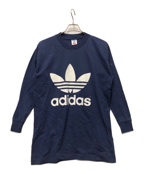 adidas（アディダス）adidas (アディダス) ロングスリーブカットソー ネイビー サイズ:Mの古着・服飾アイテム