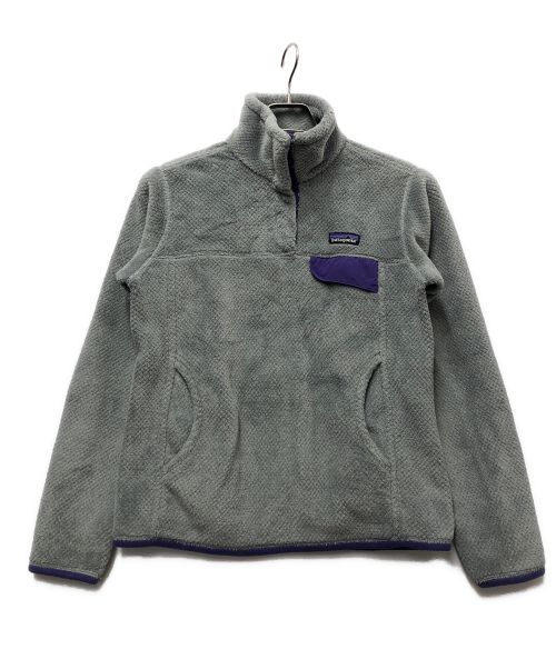 Patagonia（パタゴニア）Patagonia (パタゴニア) フリースリツールスナップT グレー×パープル サイズ:Sの古着・服飾アイテム