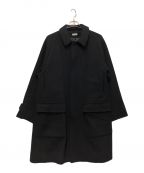 STEVEN ALANスティーブンアラン）の古着「MELTON PATCH BAL COLLAR COAT」｜ブラック