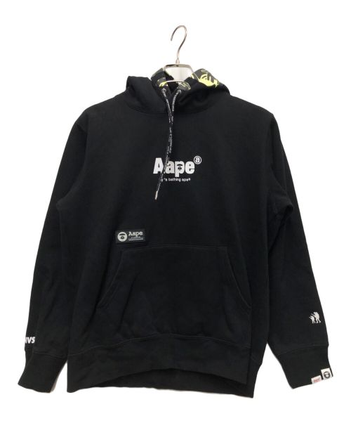 Aape BY A BATHING APE（エーエイプ バイ アベイシングエイプ）AAPE BY A BATHING APE (エーエイプ バイ アベイシングエイプ) プルオーバーパーカー ブラック サイズ:Lの古着・服飾アイテム