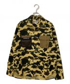 A BATHING APEアベイシングエイプ）の古着「1ST CAMO OUTDOOR DETAIL POCKET RELAXED FIT SHIRT」｜カーキ