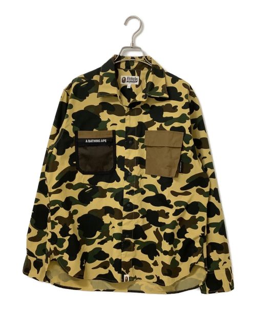 A BATHING APE（アベイシングエイプ）A BATHING APE (アベイシングエイプ) 1ST CAMO OUTDOOR DETAIL POCKET RELAXED FIT SHIRT カーキ サイズ:Sの古着・服飾アイテム