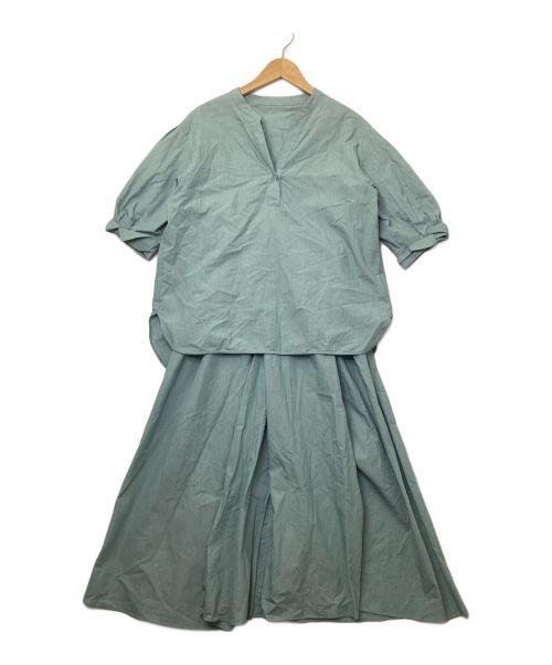 IENA（イエナ）IENA (イエナ) コットンナイロンヘアラインストライプセットアップ ブルー サイズ:38の古着・服飾アイテム