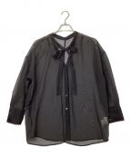 CLANEクラネ）の古着「W FACE SHEER SHIRT/2WAYシアーシャツ」｜ブラック