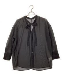 CLANE（クラネ）の古着「W FACE SHEER SHIRT/2WAYシアーシャツ」｜ブラック