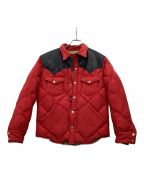 SUGAR CANEシュガーケーン）の古着「COTTON NYLON LEATHER YORK DOWN JACKET」｜レッド