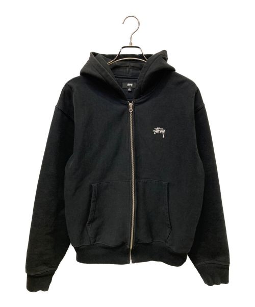 stussy（ステューシー）stussy (ステューシー) ストックロゴジップフーディ ブラック サイズ:Mの古着・服飾アイテム