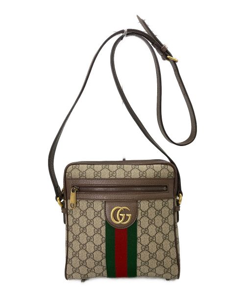 GUCCI（グッチ）GUCCI (グッチ) GGスモールメッセンジャーバッグ ベージュ×ブラウンの古着・服飾アイテム