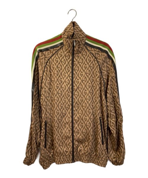 GUCCI（グッチ）GUCCI (グッチ) Oversize G Rhombus Zip Jacket ブラウン サイズ:Mの古着・服飾アイテム