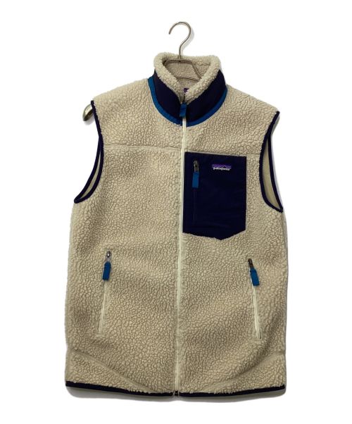 Patagonia（パタゴニア）Patagonia (パタゴニア) CLASSIC RETRO X VEST ベージュ×ネイビー サイズ:Mの古着・服飾アイテム