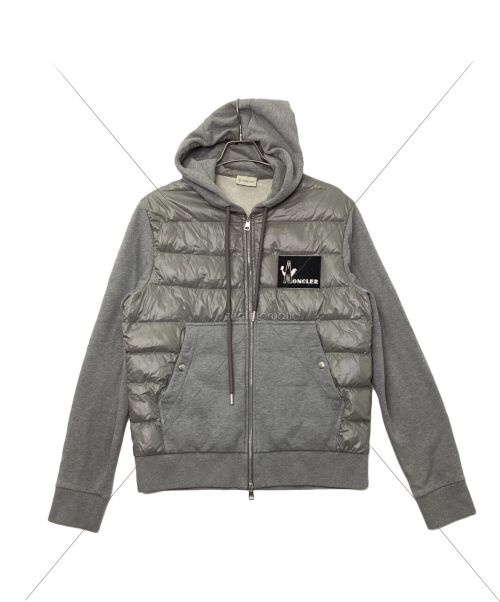 MONCLER（モンクレール）MONCLER (モンクレール) スウェット切替ダウンパーカー グレー サイズ:XLの古着・服飾アイテム