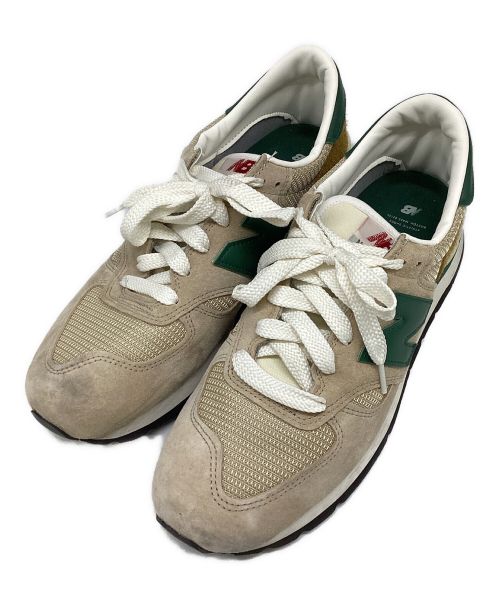 NEW BALANCE（ニューバランス）NEW BALANCE (ニューバランス) 990V1 ベージュ×グリーン サイズ:28.5の古着・服飾アイテム